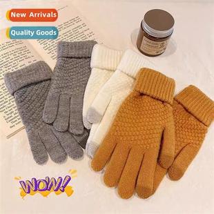 cute padded touch Gloves thickened ladies screen warm winter