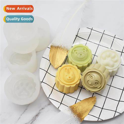 New mo cake silice mould mkey rabb cat paw chocolate flip ca