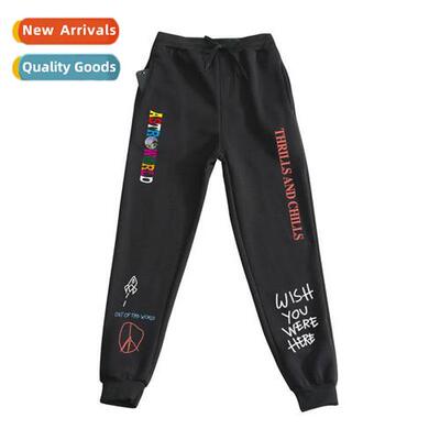 Fall  winter new Smiling Earth graffi fleece pants sweatpant