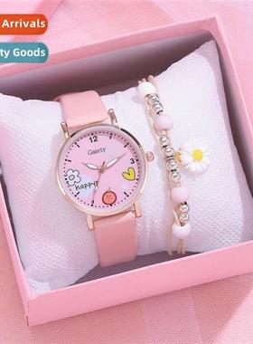 gaiety new ladies is wind pu b watch bracelet combo set stud