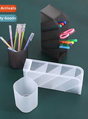 Desktop organizer transparent pen ctainer frosted simple obl