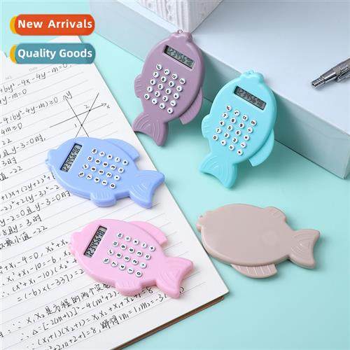 Work Colorful Cute Mini Calculator Creative 8 Dig Fish Keych