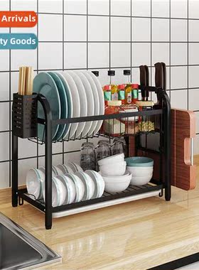 Kchen shelves carb steel sink drying rack dish rack dishes s