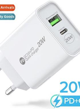 PD12W Cell Phe Charger 2.4A Charging Head Type-c Adapter PD+