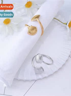 New product napkin clasp creative shell napkin ring ocean wi