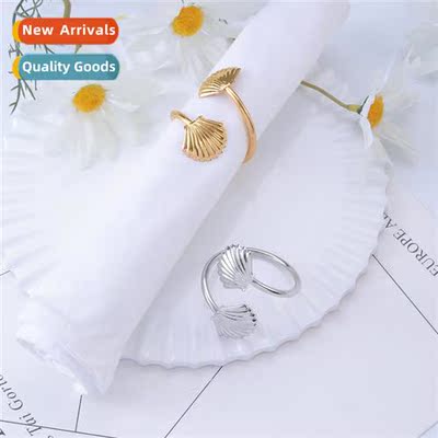 New product napkin clasp creative shell napkin ring ocean wi