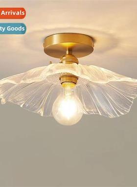 All copper light luxury basement lamp lotus leaf lamp checkr