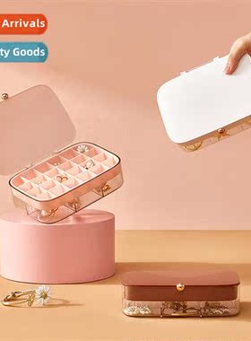 Double jewelry box earrings earrings box necklace ring compa