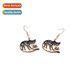 drop cat skull alloy Hallo pumpkin oil weird simple earrings