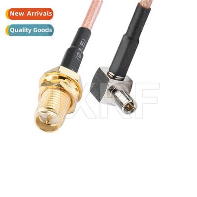 coaxial RF adapter SMA female reverse RPSMA-K to TS9 curved