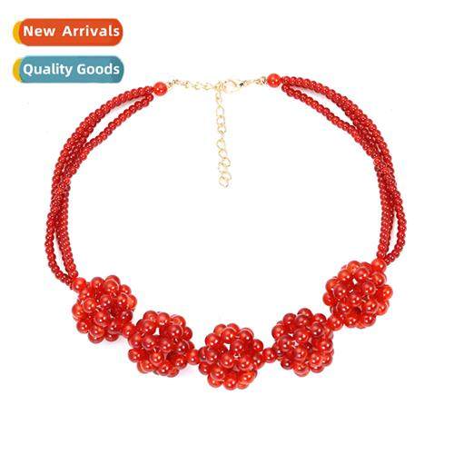 New exaggerated atmospheric simple fashi multi-layer hmade f