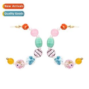 wild per ring tide new 2022 simple female earrings Painted