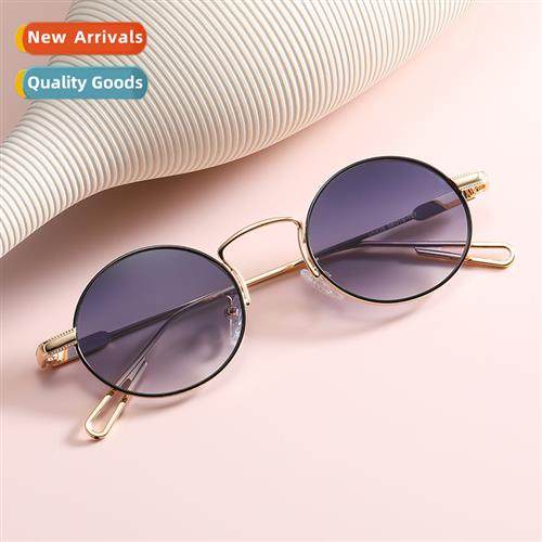 New metal oval knight sunglasses retro nd casual sunglasses