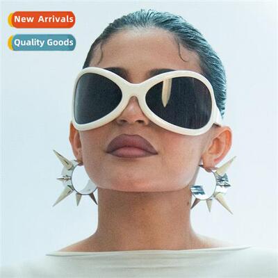04006 new large frame quirky sunglasses Y2K persalized glass