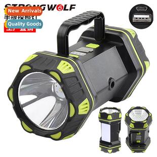 New camping light multi-functi searchlight USB rechargeable