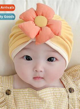 Baby hat spring and fall thin secti  cott newborn hat female