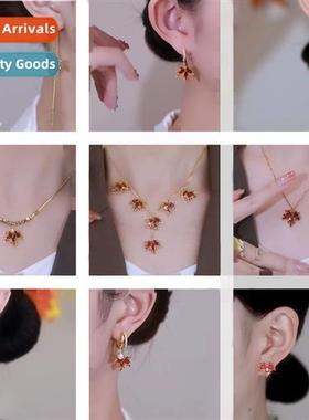 maple tassel ear wire female fashi maple earrings temperamen
