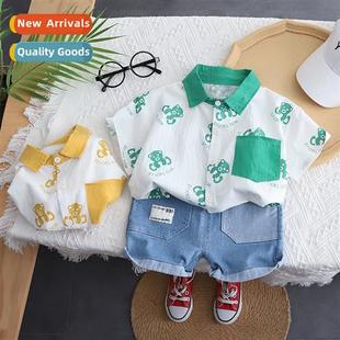 shirt short boy summer clos childrens carto Boys sleeved