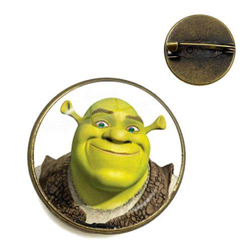 Classic Carto Shrek Family 20/25mm Vintage Glass Dome Pin