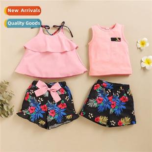 2020 new solid spring col halter autumn sleeveless Girls
