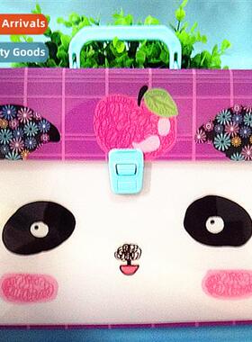 12 compartments organ bag Cute carto file bag Plastic hbag D