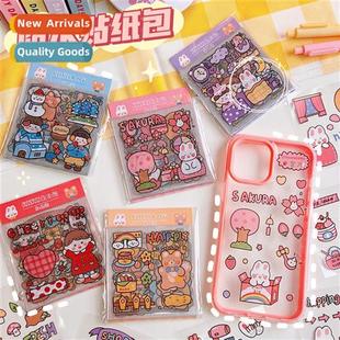 100 cute carto original hbook stickers ins style girl washi