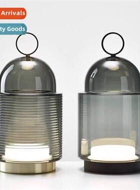 New modern simple glass table lamp er  light luxury bedside