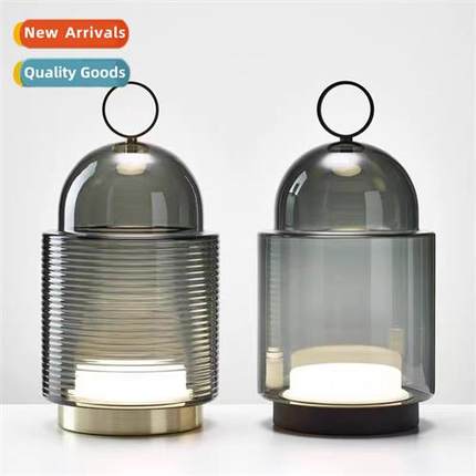 New modern simple glass table lamp er  light luxury bedside