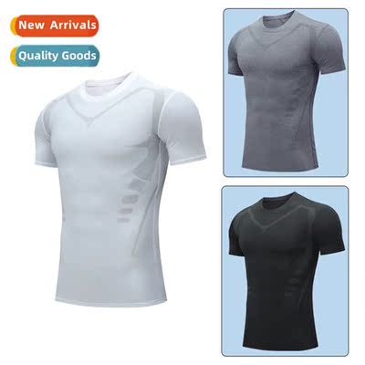 Sports Tights Lg Sleeve Men Gym Running Breathable Sweat Abs