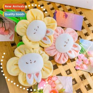 Toy Plush Bread Rabb Doll Flower Bouquet Knock