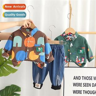 fall spring sleeved baby fashiable new 2023 shirt Boys