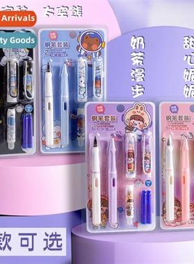 Thermal erasable fountain pen replaceable ink capsule crysta