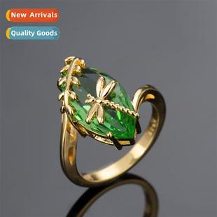 ring female water olive point green dragfly hot new