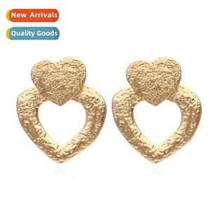 love earrings metal simple earrin wild alloy fashi New retro