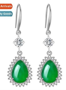 n water drop bloom glass ste earrings female earrings stud e