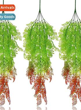 Artificial Ferns Hanging Plants Plastic Fake Vines Ivy Green
