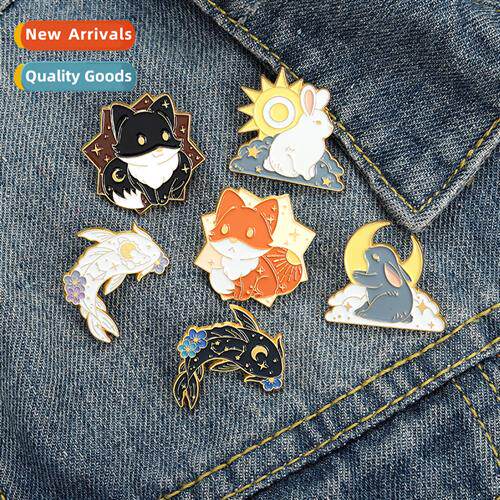 Jewelry new cute animal brooch creative carto puppy rabb gol