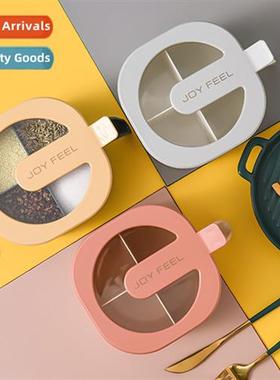 Kchen Seasing Jar Set wh lid four compartments all-in-e hous