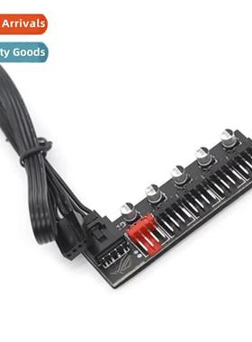 Desktop PC 4PIN PWM Fan Quintuple Hub CPU FAN HUB Multi-Capa