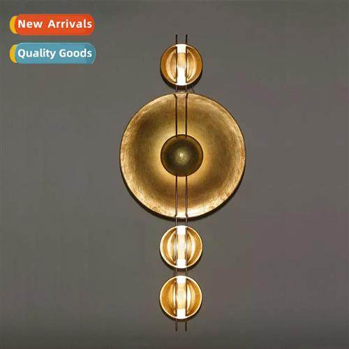 Designer hotel ambiance living room lg gold leaf wall lamp c