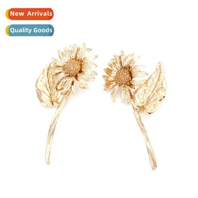 persaly exaggerated alloy sunflower earrings ZA fashi temper