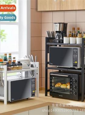 Retractable microwave oven rack kchen shelves countertop dou