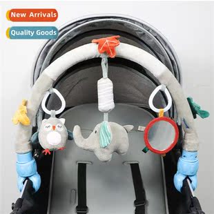Newborn baby stroller car clip plush toys baby bed head clip