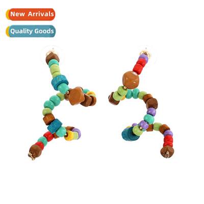 Persalized creative beads rotating earrings fashi simple  ea