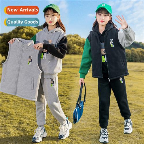 Autumn and winter new childrens padded hooded sweater sweatp