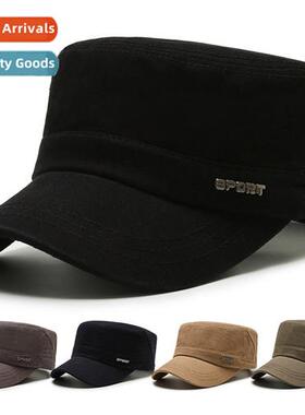 Hat men Korean versi   tide flat top milary cap simple hundr