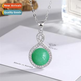 Vintage Zirc Green Dgling Jade Pendant Female Yellow Green