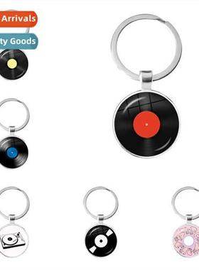 Glamour Music Keychain Vintage Gramophe Record Keychain Vint