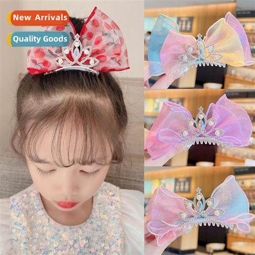 Large bow mesh  comb female children broken  artifact  card