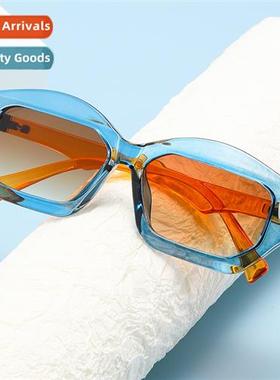 5116 fashi tide men  women colorblocking sunglasses Y2K alie